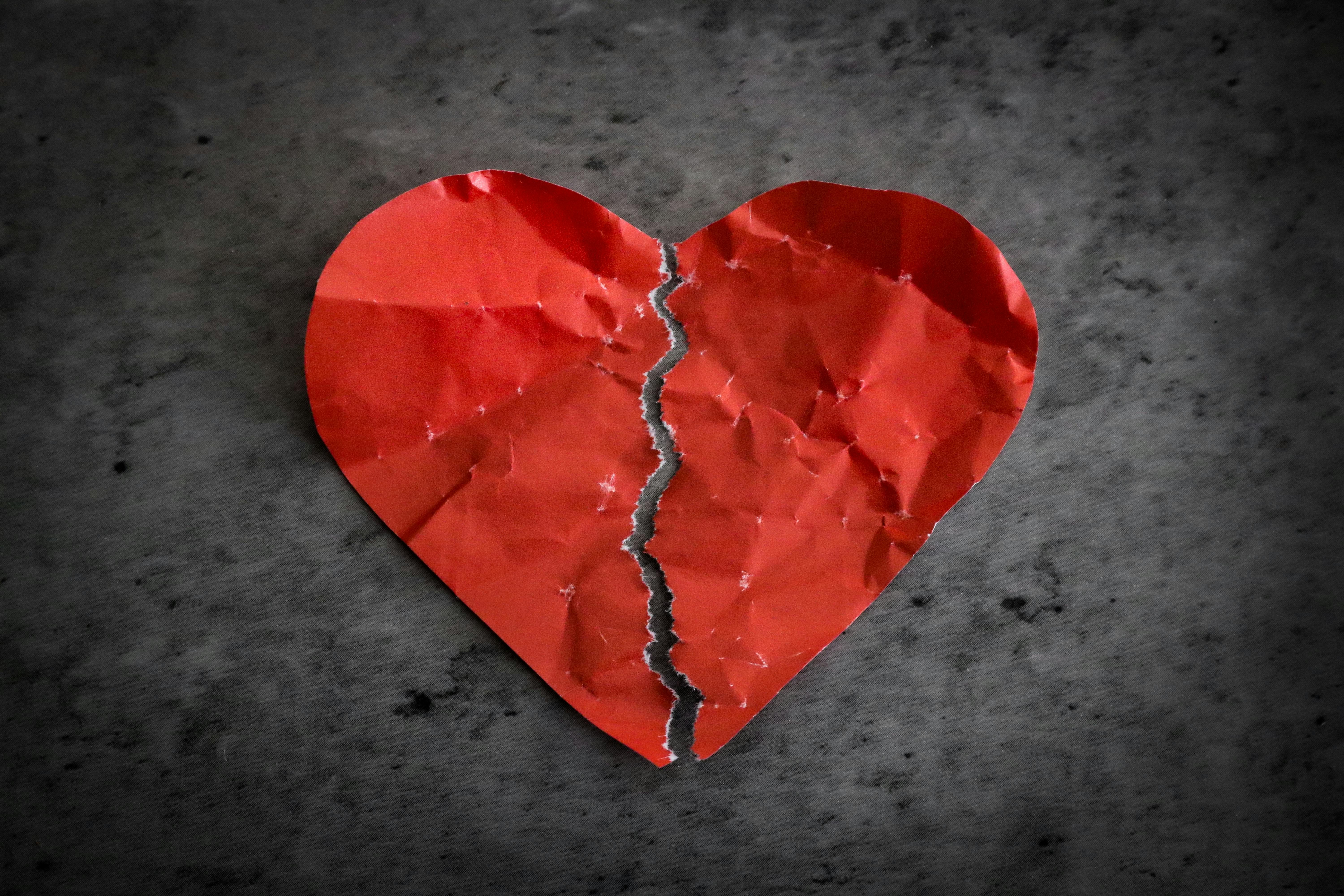 valentine's breakup - a heart