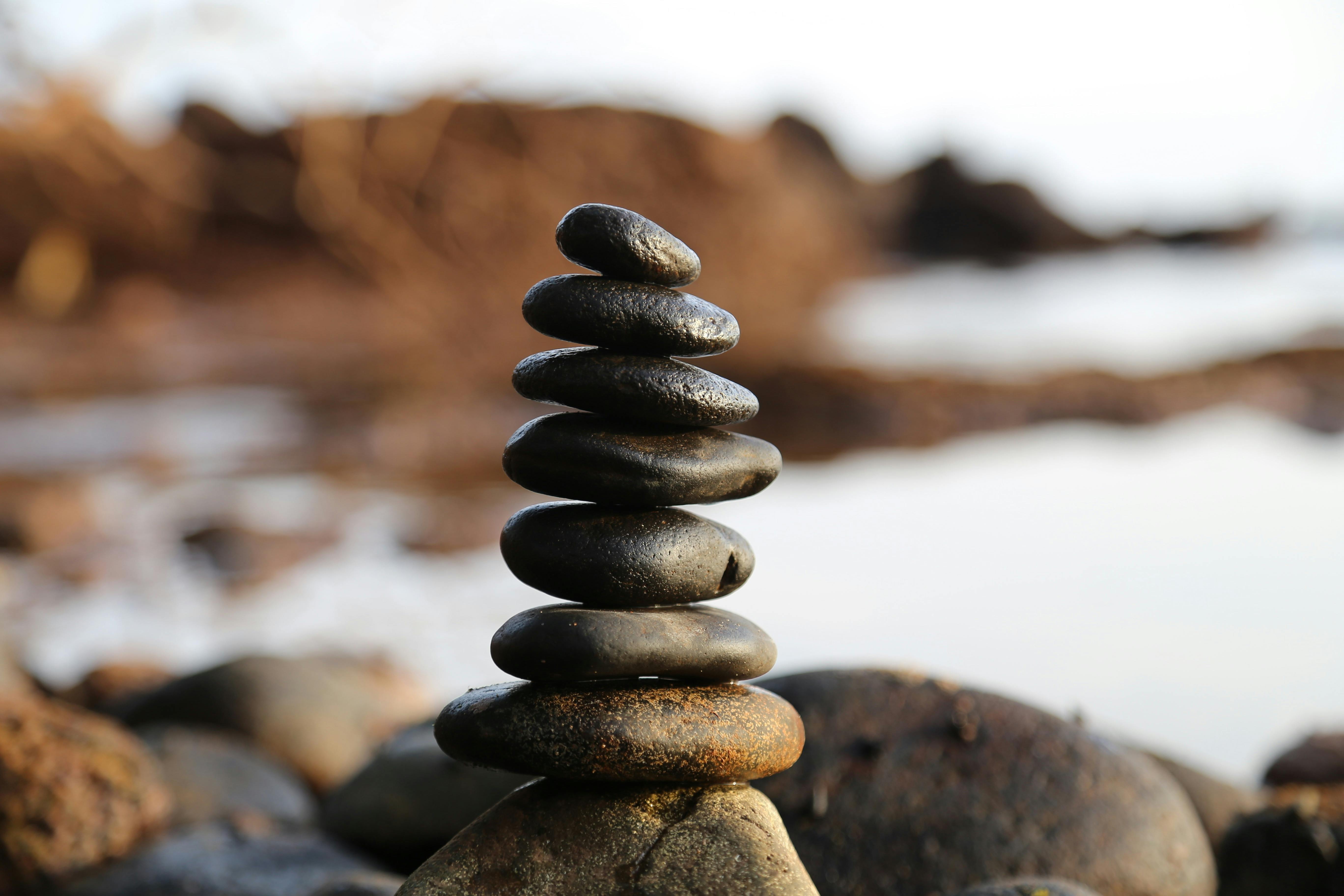 how to practice mindfulness - balancing stones